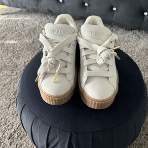 Fenty White Sneakers with Gum Sole